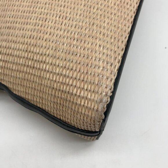 Nanette Lepore Black & Neutral Thea Straw Dome Crossbody & Wallet - Picture 8 of 11